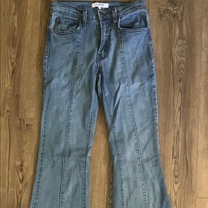 EUC O2 Rumor Has It Front Seam Flare Jeans